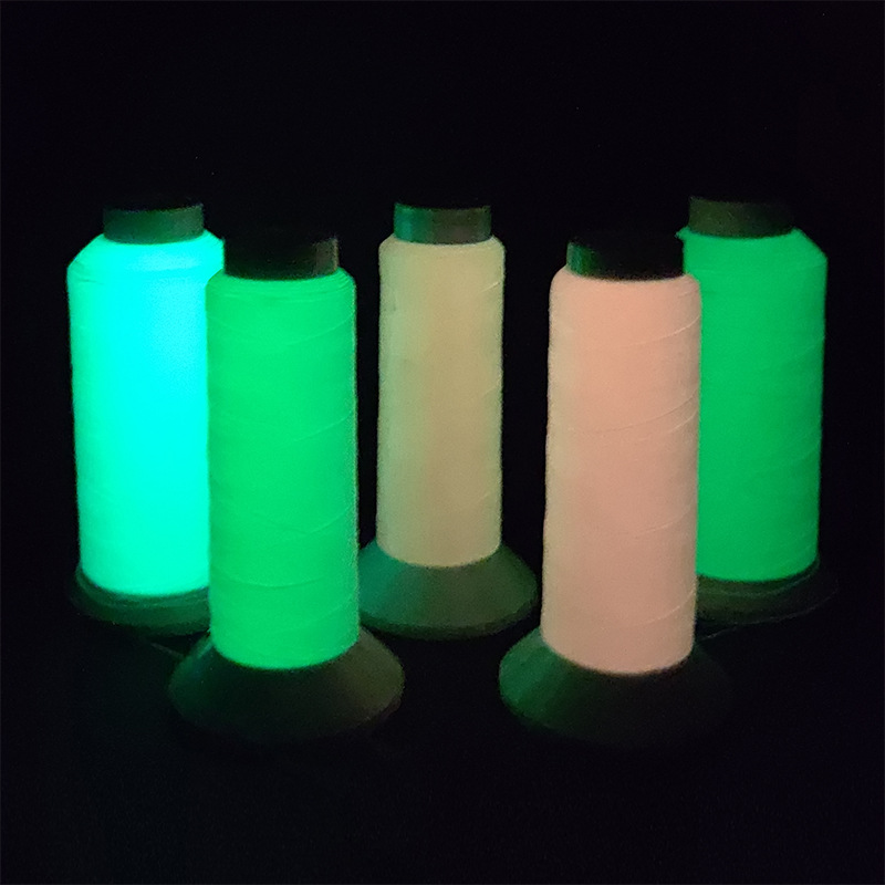 工厂涤纶夜光自发光潮流鞋子袜子发光图案针织线 高亮夜光绣花线