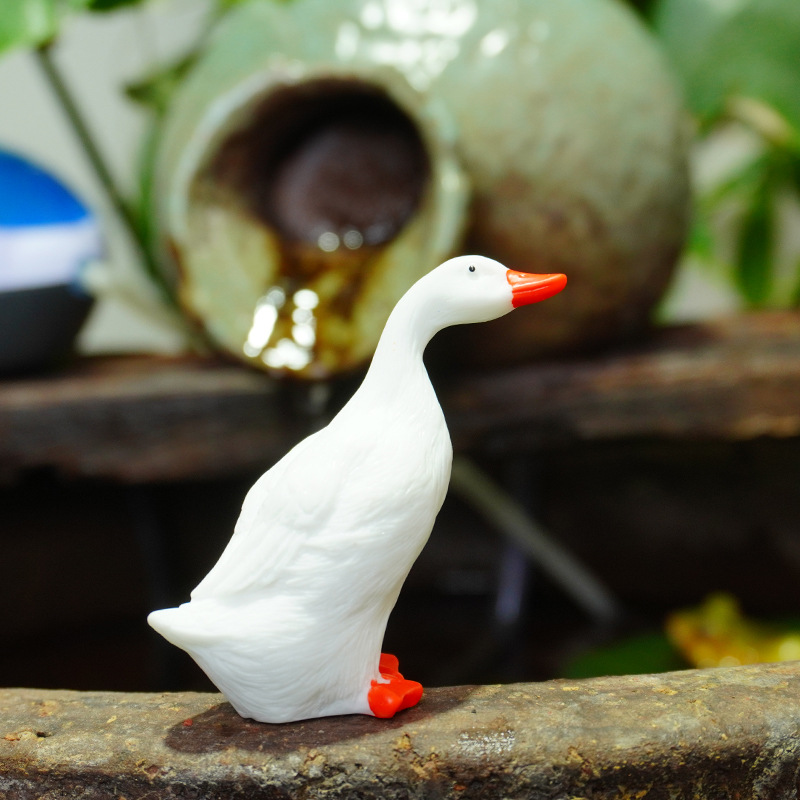 Adornos de resina Jardín al aire libre Paisajismo Hogar Patio Piscina Pato Micro Paisaje Peces Paisaje Agua Decoración de animales