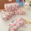 Cartoon fuchsia pencil case, capacious cute rabbit for elementary school students, storage system, with little bears, wide color palette