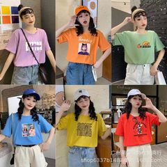 外国貿易服の安い女装は1元2元3元夏の大サイズの雑用女性半袖tシャツの露店で販売されている