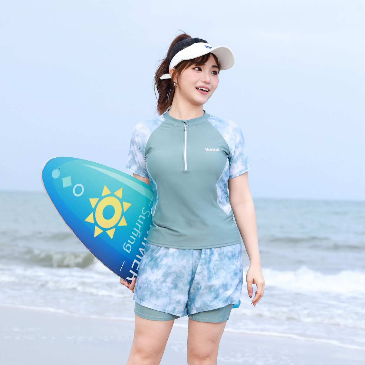 Plus Size Split Swimsuit for Women, Conservative Belly-Covering and Slimming Look 2025 New Pure Lust High-End Fat Girl Hot Spring Swimsuit