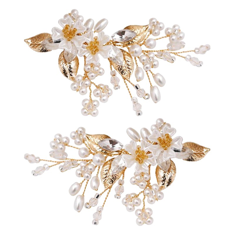 Youlapan accesorios nupciales de la boda desmontable Flor de La Perla zapato de aleación de la flor del zapato hebilla zapatos decoraciones HX21