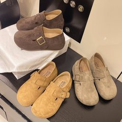 懒人勃肯单鞋女2025年秋季新款百搭厚底乐福休闲丑萌勃肯单鞋女潮