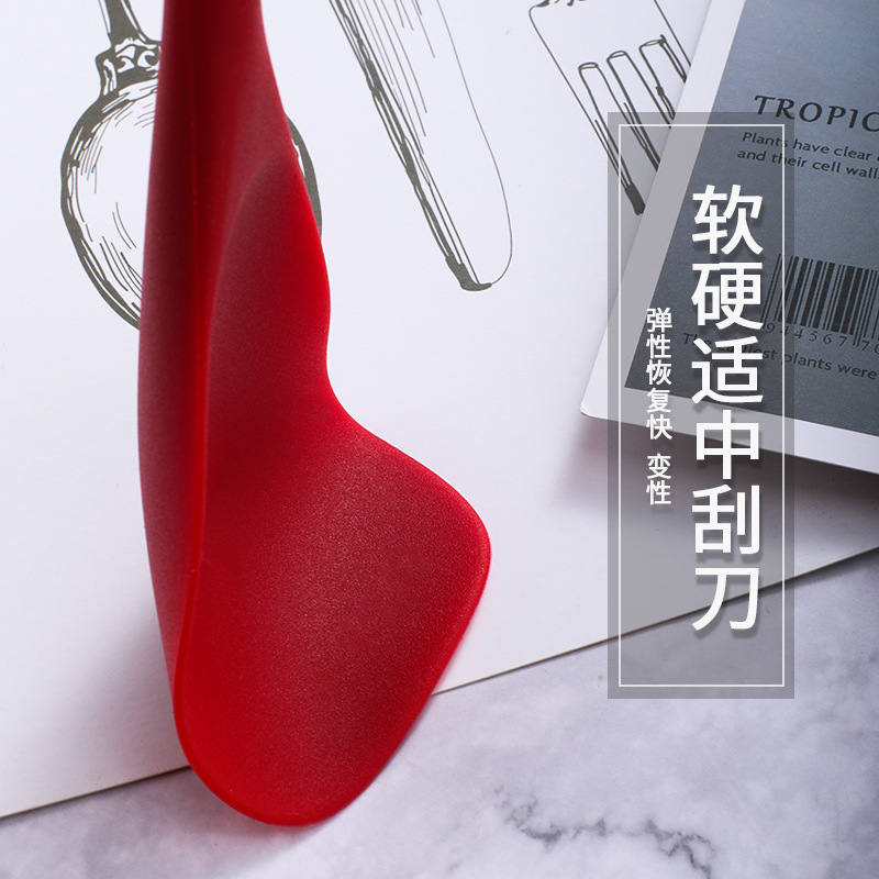 FDA silicona mango largo no seco pala de boca de pato especial se puede colgar cocina de mantequilla de cocina