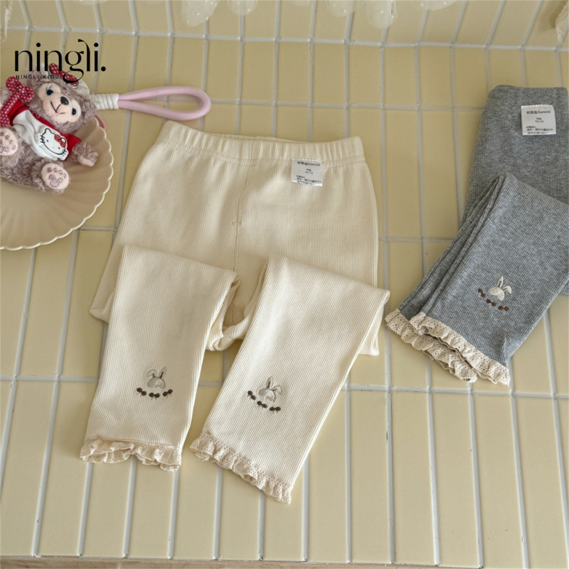 Ningli 女の子春と秋のレギンス新しいスタイルの小さな女の子ベビー秋スタイル子供のアウターウェア子供服秋パンツ|undefined