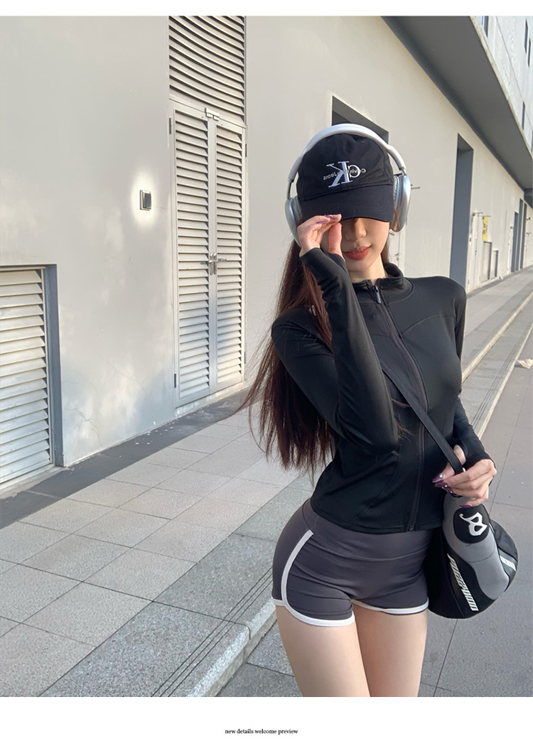 Thickened Warm Pilates Yoga Suit Women's Sports Fitness Top Fitness Suit Women's_desvips.com