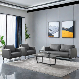 Business Sofa Office Sofa Office Negotiation Sofa Iron Sofa Boss Meeting Three-person Sofa