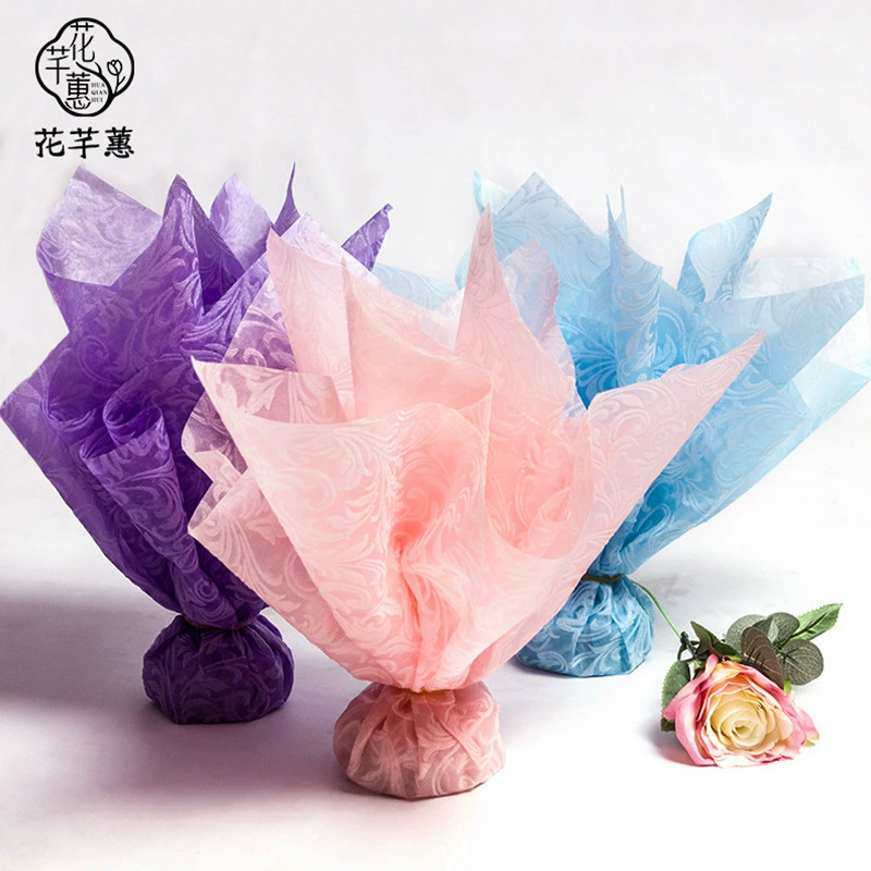 Бумага для упаковки цветов, ночная волшебная марлевая бумага, упаковочная бумага для рождественских яблок, нетканая бумага для упаковки букетов с узором хвоста Феникса