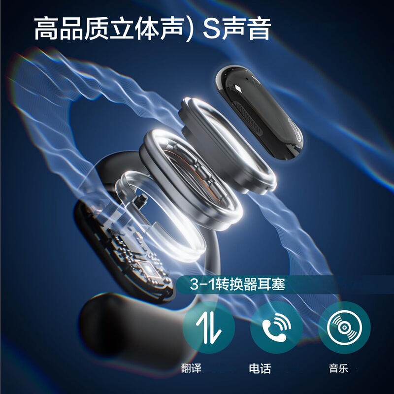 BL03骨伝導スポーツ音楽Bluetooth5.2イヤホン、耳掛け式、非インイヤー型、華強北卸売、国潮風|undefined