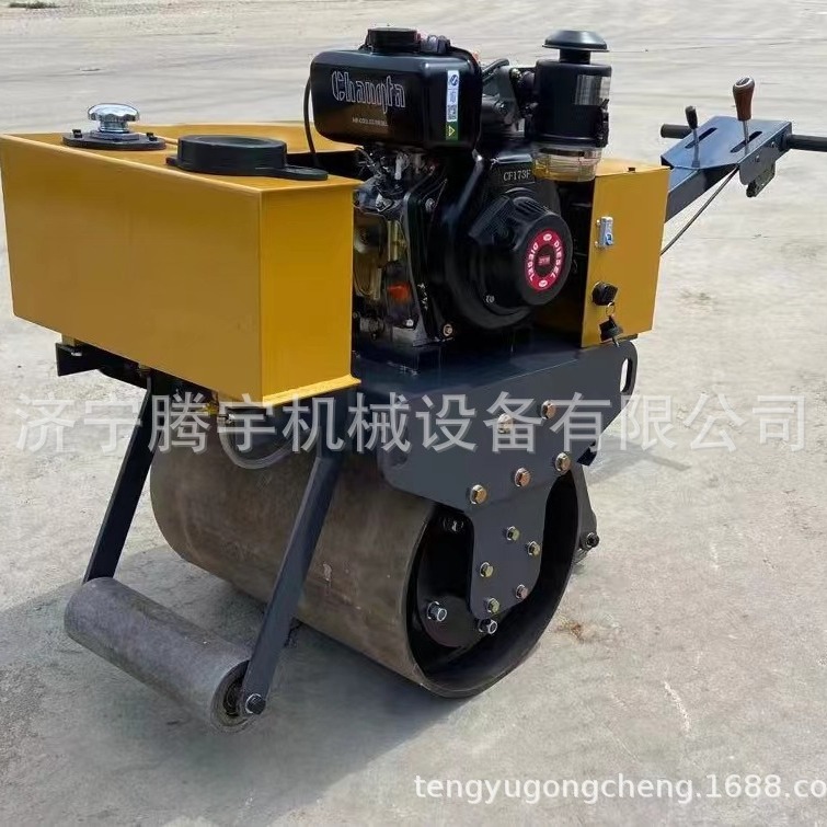小型手扶式柴油压路机单钢轮手推式震动高激振力柴油动力
