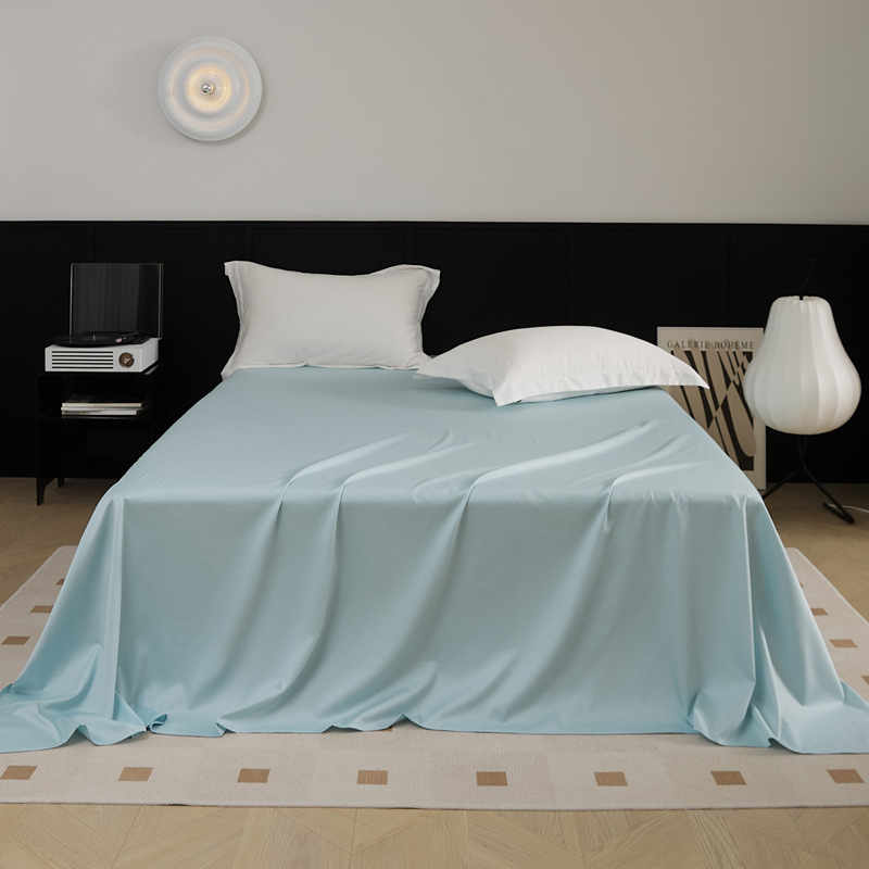 Nueva sábana de algodón de fibra larga 100S de una sola hoja de 1,5 m sábana de algodón agradable para la piel sábana de 1,8 m