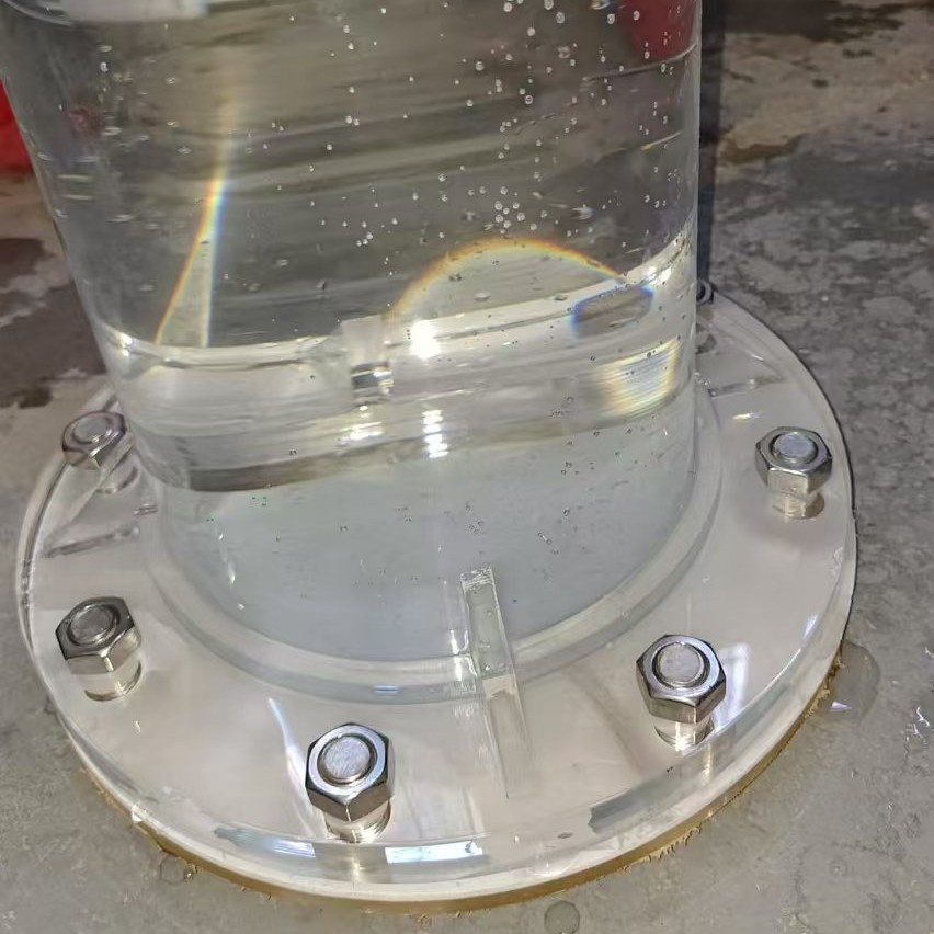 亚克力圆管水箱实验装置 透明有机玻璃圆管实验仪器水循环电解槽