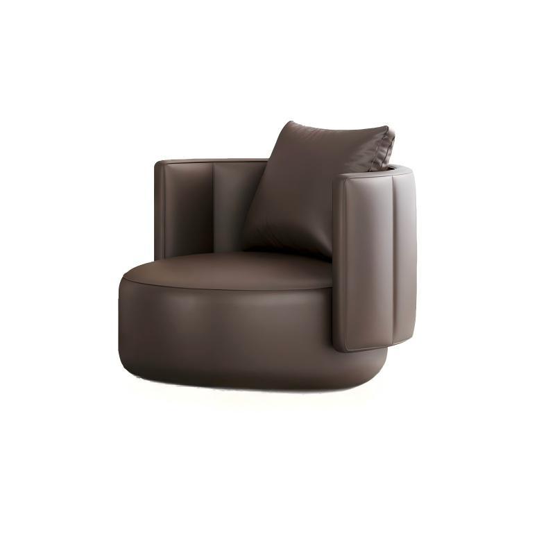 Sofá de lujo ligero para una sola persona, bar, hotel de alojamiento residencial, habitación de huéspedes, sofá perezoso, combinación de mesa redonda giratoria image 18