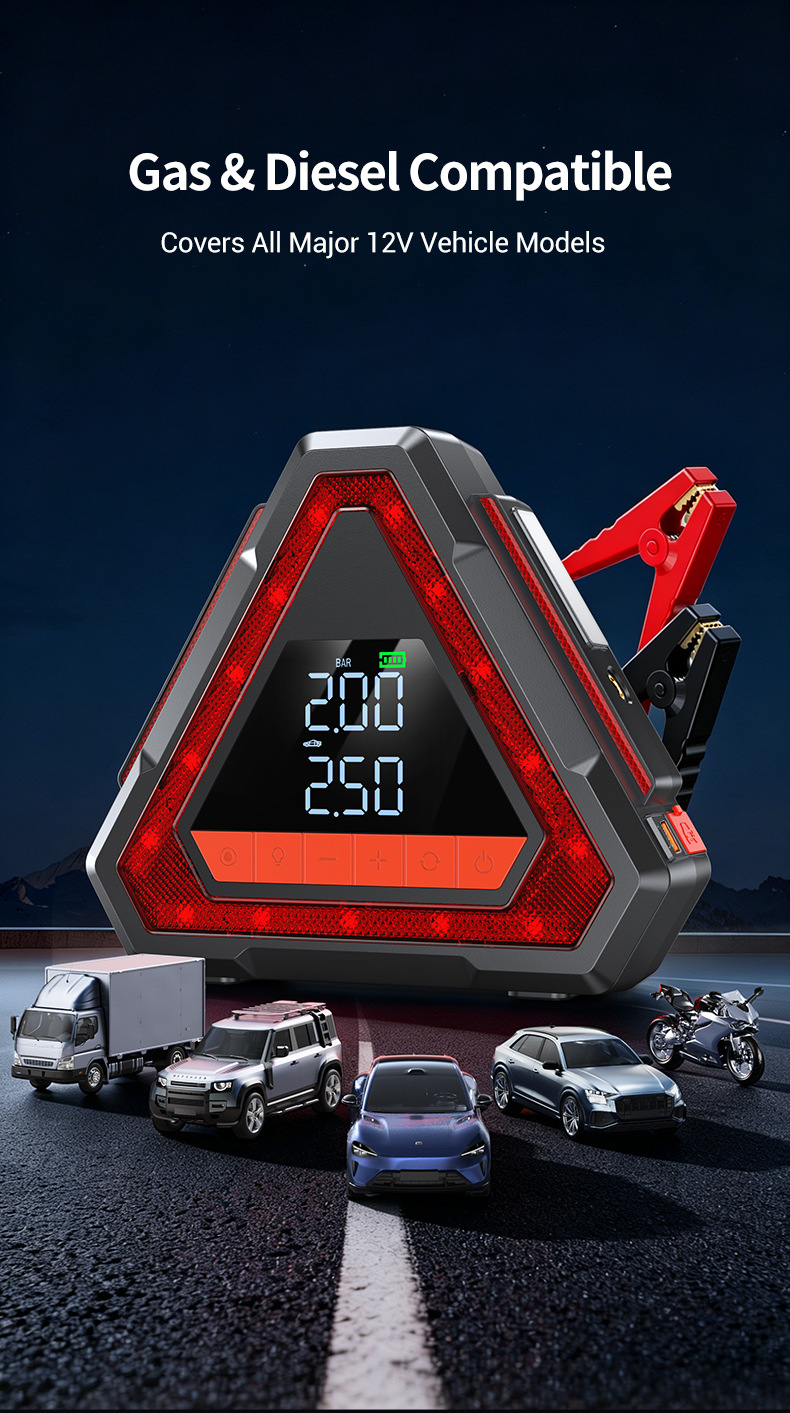 [N15] Cross-Border Car Emergency Starting Power Supply and Air Pump All-In-One Portable Battery Jump Starter