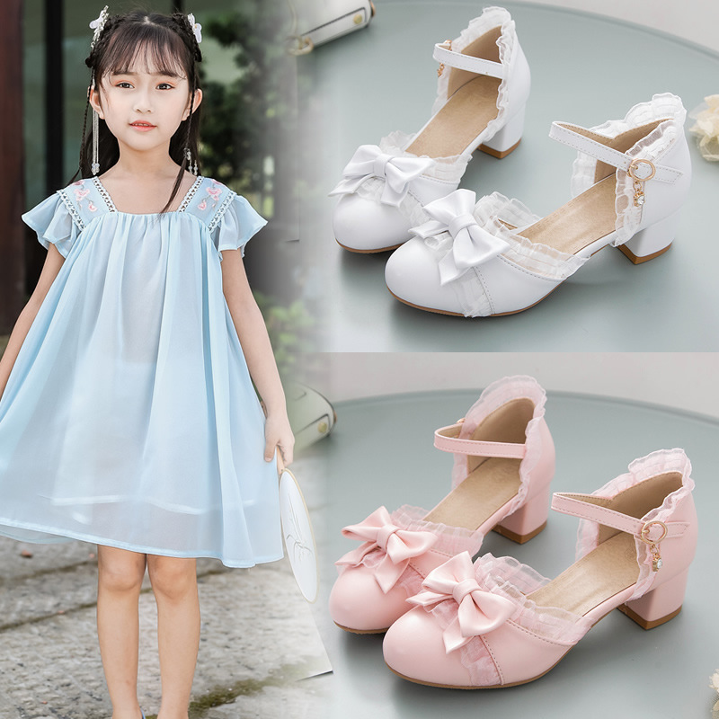 Ten-year-old Children's High-heeled Shoes Girls Internet Celebrity Girls Big Children's Sandals 2020 New 10-year-old 11-year-old Children's 12-year-old Summer