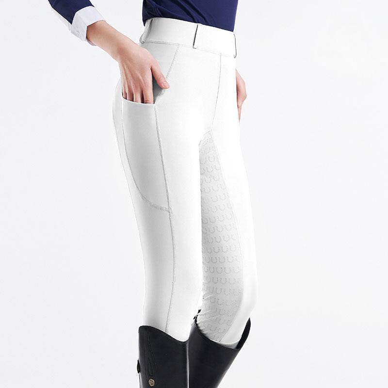 Women's Riding Full Silicone Non-Slip Wear-Resistant Double Side Pockets Tight High Waist Tummy Control Breathable_voghion.com