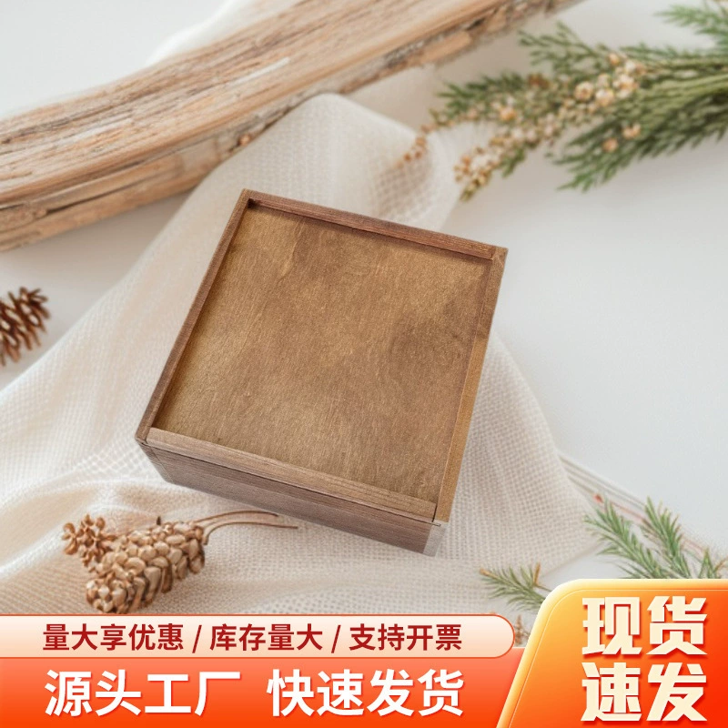 Деревянный ящик для хранения в наличии, выдвижная универсальная упаковочная коробка, винтажная подарочная коробка для сувениров, документов и разных мелочей.