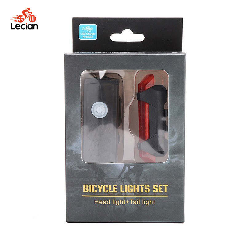 2255 Bicycle Headlight Charging Night Riding Tail Super Bright Light Warning Light Outdoor Cycling Set Mountain Bike Front and Rear Lights