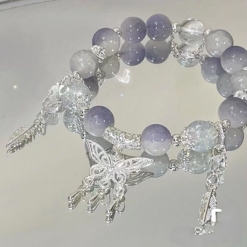 爆裂碎花蝴蝶手串新中式时尚超仙手饰送闺蜜生日礼物|undefined