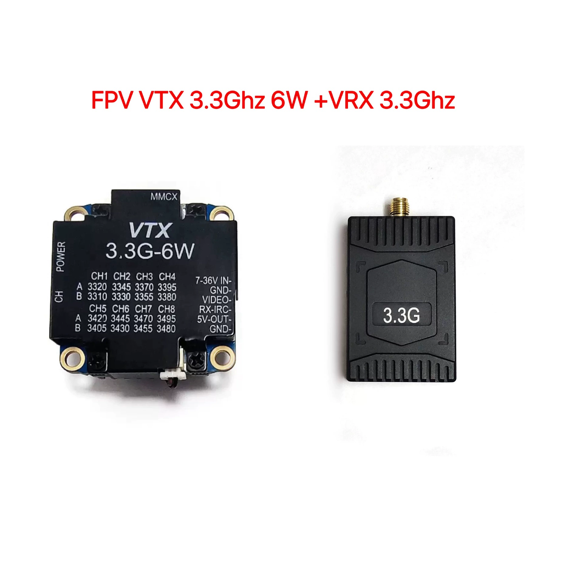 FPV3.3Ghz 6WVTX мощный передатчик VRX3.3Ghz приемник