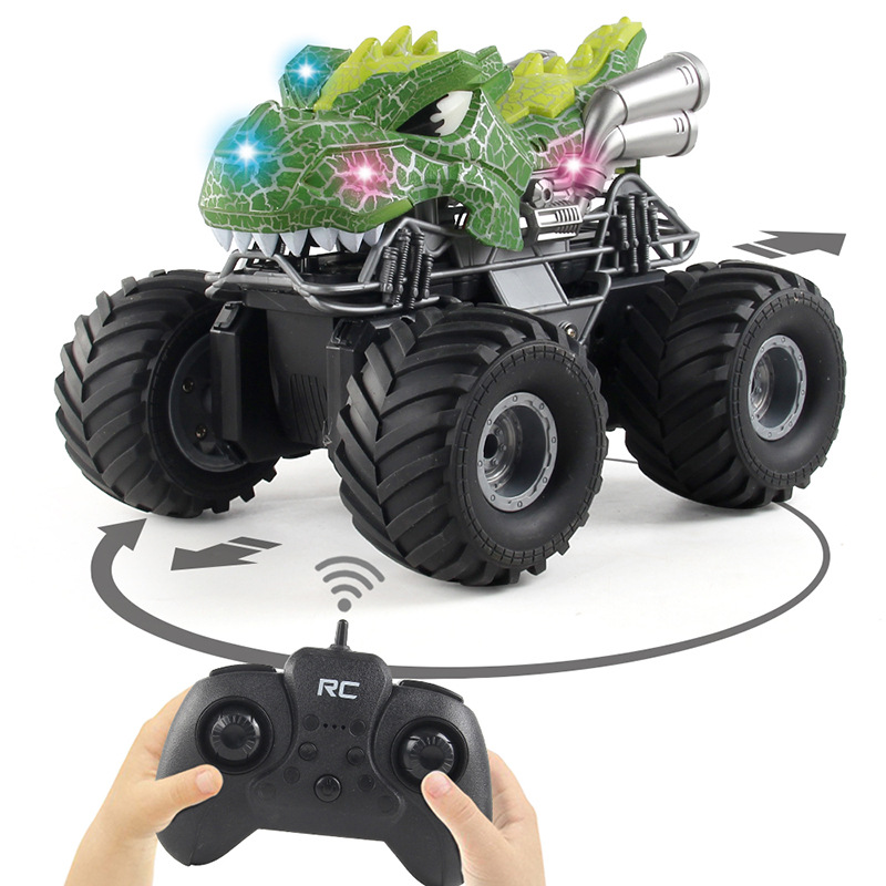 2.4G control remoto de agua y tierra bicampo coche de acrobacias de pesca con inyección automática de agua de chorro de agua de control remoto juguete unicornio coche