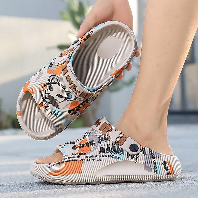 En nombre de las pantuflas, verano para hombres, nuevo estilo, deportes, conducción de doble uso, fondo suave, gran tamaño 46 sandalias y zapatillas de playa al aire libre