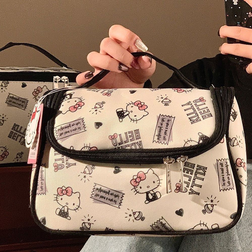 Genuina Kitty bolsa de lavado bolsa de maquillaje dormitorio de estudiantes de gran capacidad bolsa de viaje portátil