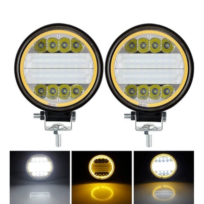 Car Led Work Light 4inch with Aperture Circular Spotlight 72W 24-Light Inspection Headlight for Off-Road Vehicles and Trucks (İşçi projektorları) - round-24-lights-72w-yellow-aperture