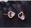 Metal earrings stainless steel from pearl, internet celebrity