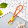 Yellow and orange double diamond knot lanyard (with hanging loop)