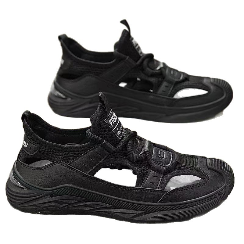 Sandalias de hombre antideslizantes, zapatos de playa casuales de verano, zapatos de hombre cómodos, ligeros y transpirables, zapatos deportivos de un solo pie.