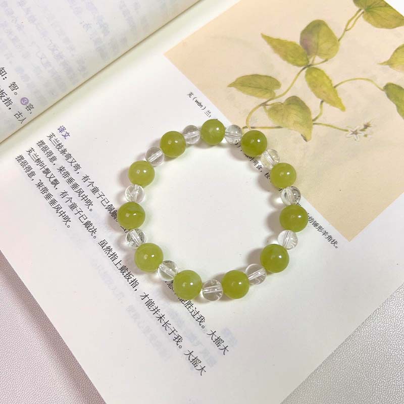 BF606 그린 자스민(슈유+화이트 크리스탈)