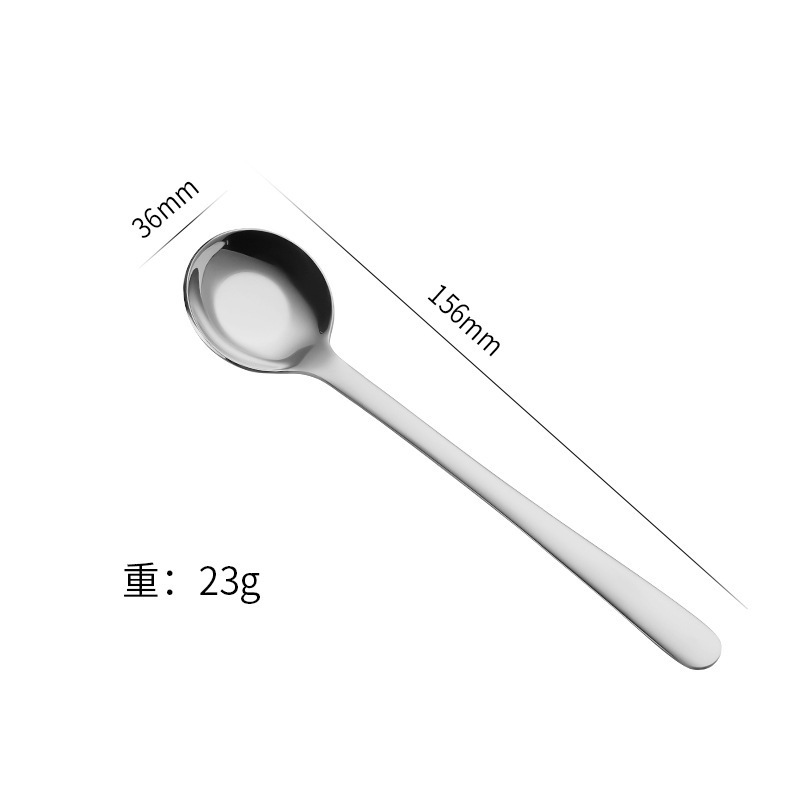 304不锈钢勺子创意平底咖啡勺高颜值燕窝蜂蜜搅拌勺调料勺批发|undefined