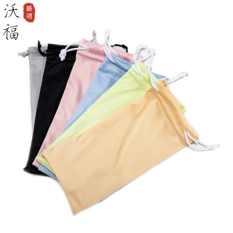 glasses Cloth bag wholesale Drawstring Sunglasses Superfine fibre glasses Bag Can be set Printed pattern logo