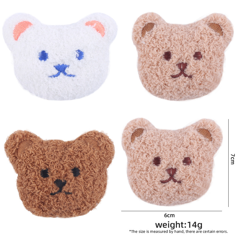 Nuevo bebé suministros felpa DIY oso cabeza chupete clip calmante bebé oso cabeza clip pezón anti-gota cadena Accesorios