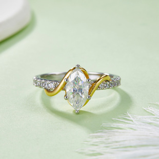 S925�y�18K�׽��ɫ�R����Īɣ�Ů��1.0CT