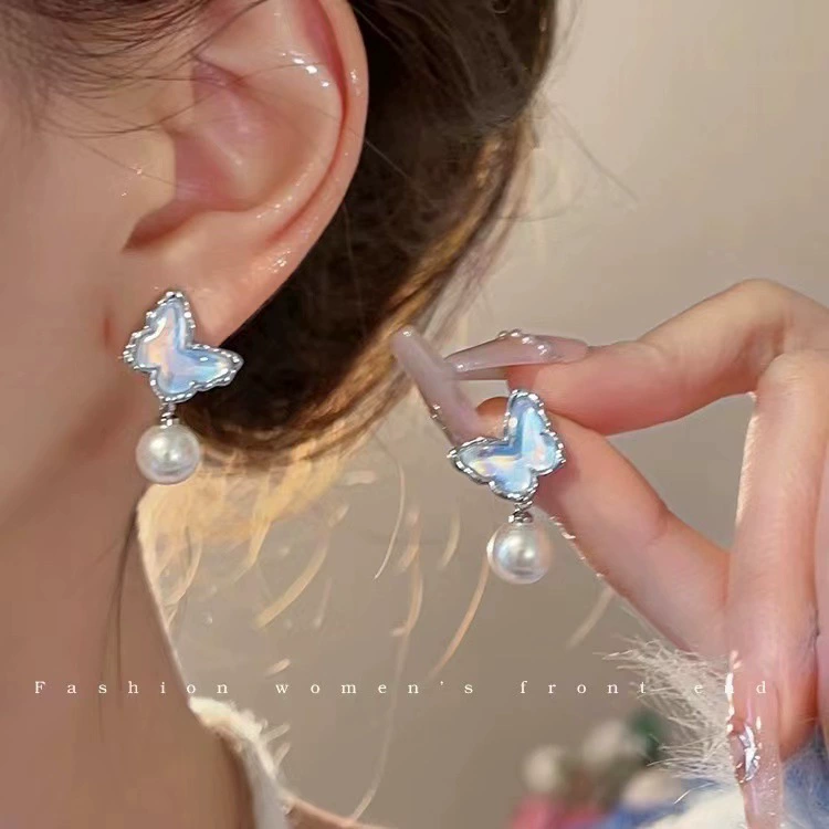 Брендовая серебряная игла, серьги с кистями из жемчуга, проба серебра 925, яркий запоминающийся стиль, стиль высокого качества, стиль легкой роскоши