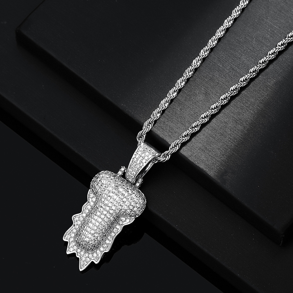 Cross-border hip hop burbuja colgante 26 letras nombre personalizado nicho accesorios de personalidad de zircon para hombres