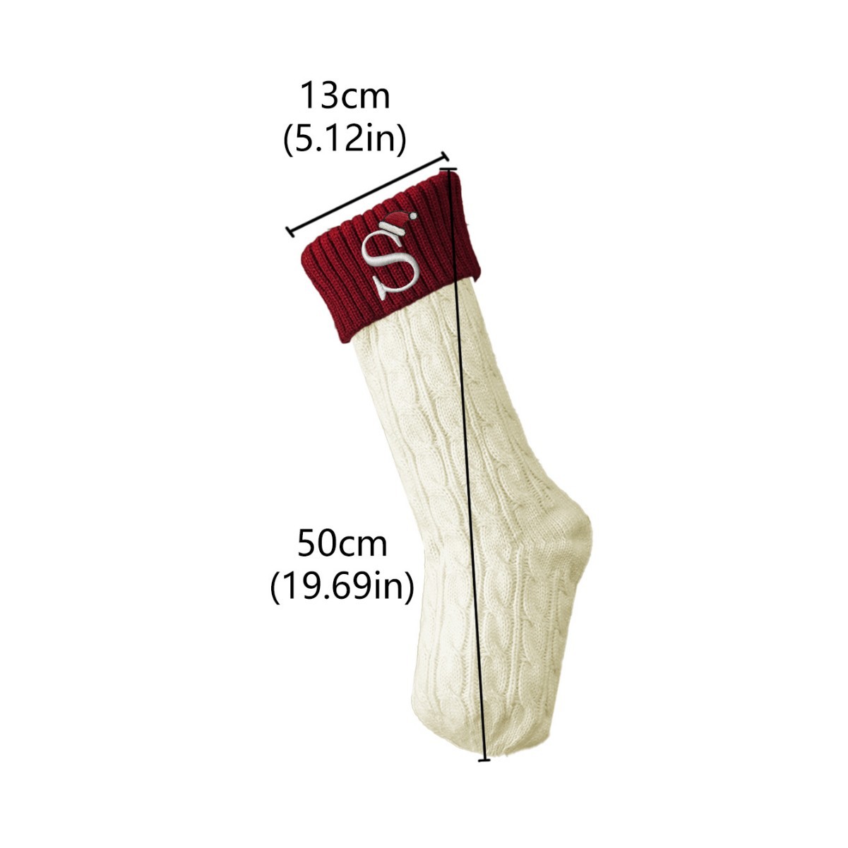 Amazon Europa y los Estados Unidos medias de Navidad personalizadas bordadas calcetines de letras de punto medias de regalo de Navidad colgantes fabricantes image 5