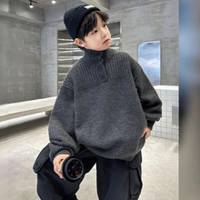 男童毛衣秋冬款2025新款儿童打底加厚冬季中大童保暖男孩针织衫潮