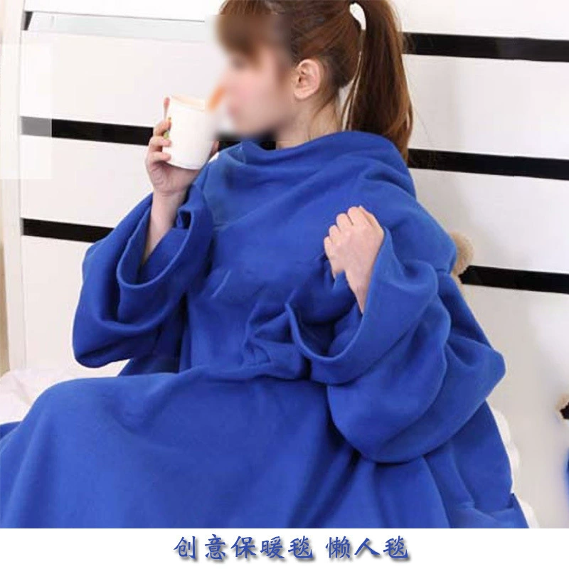 Уютный плед для просмотра ТВ, креативный теплый плед из кораллового флиса с рукавами для отдыха и сна.