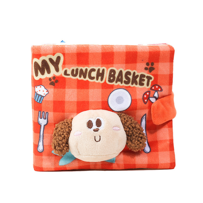 Inventario transfronterizo ins fugas de alimentos olor sonido lindo libro de tela juguete perro almacenar libros juguetes de mascotas amazon