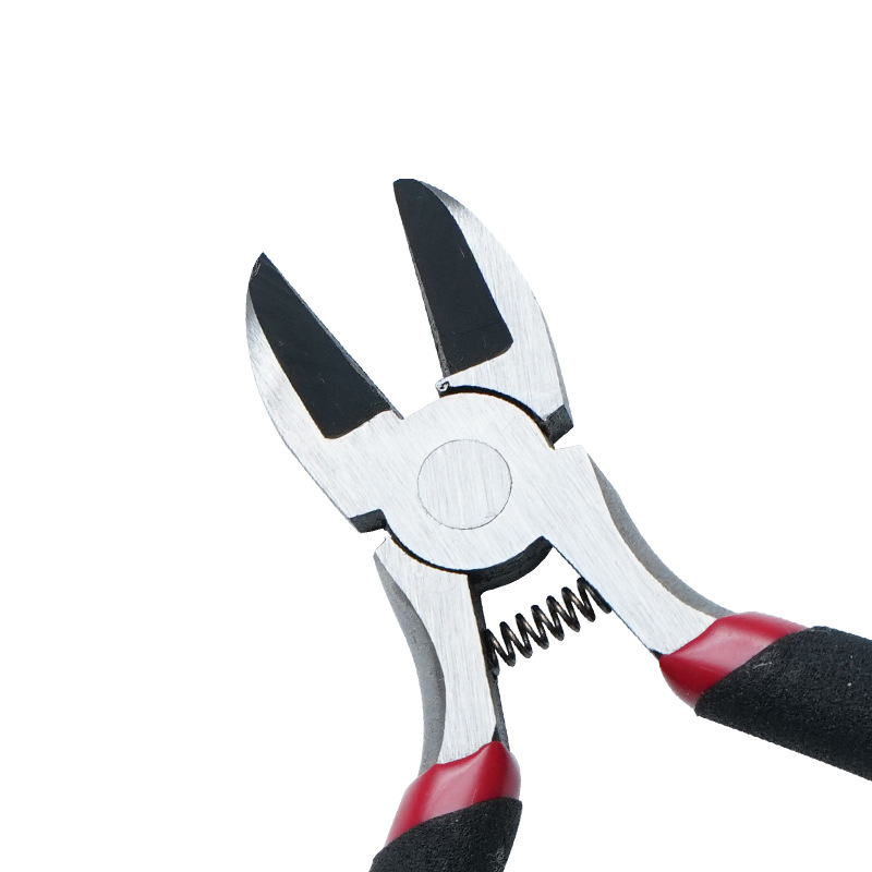 Manufacturer supply 5-inch slant mouth pliers, black handle DIY hand pliers, cutting tools