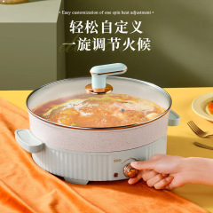 New Household Large Capacity Electric Cooking Pot Multifunctional All-in-One Non-Stick Electric Hot Pot Wok Gift Factory Wholesale