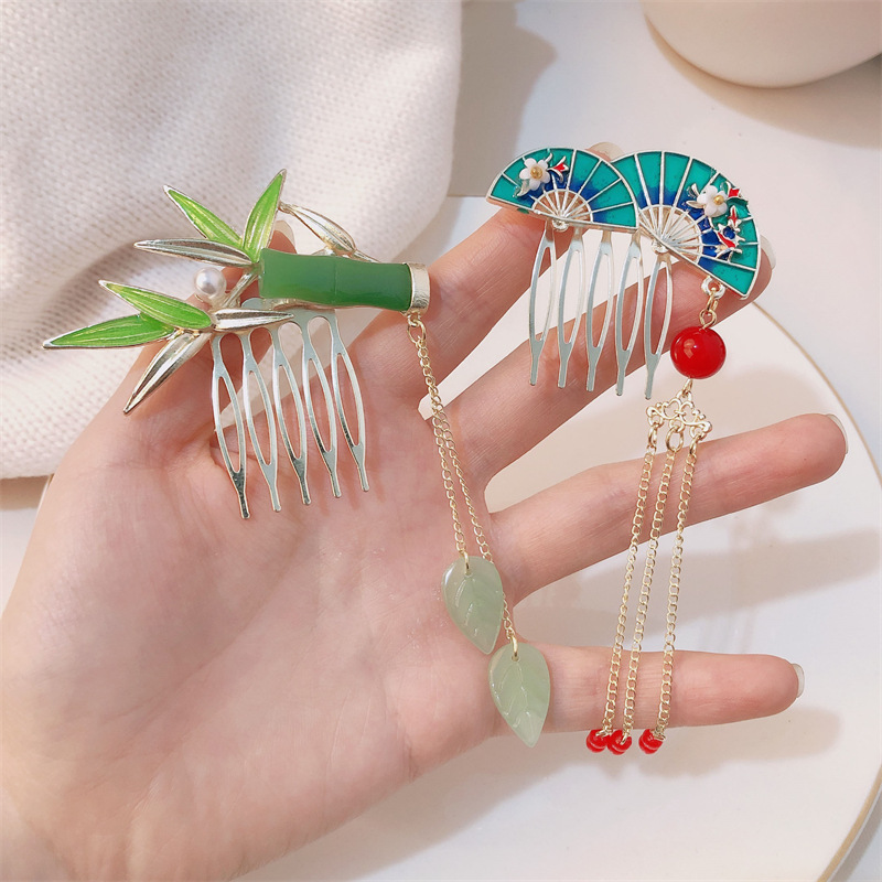 Pein de orquídea de estilo antiguo orquídea de alta sensibilidad adornamiento de cabello de verano temperamento de moda clip de cabello creativo joyas de bordilla