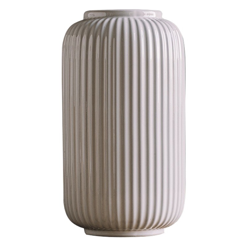 Arreglo floral de estilo nórdico nuevo estilo chino patrón vertical arreglo de flores de cerámica flor acuática flor seca decoración florero al por mayor