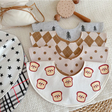 k**y韩国同款宝宝围嘴婴儿口水巾A类棉质双面口水兜宝宝围兜防水