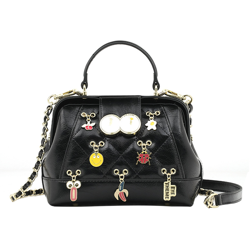 2025 mujer PU diseño de moda bolso de mujer bordado rombo suave bolso de mano 2769 #