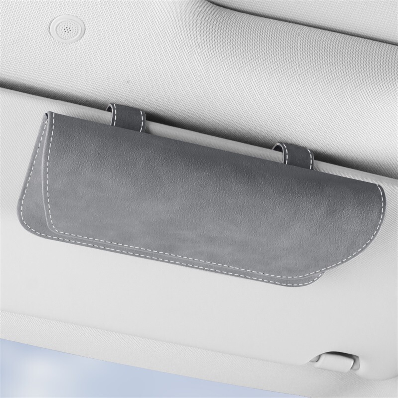 Cross-Border Car Glasses Case, Multi-Functional Storage Sunglasses Case, Car Sun Visor Card, Car Glasses Clip, Bill Box