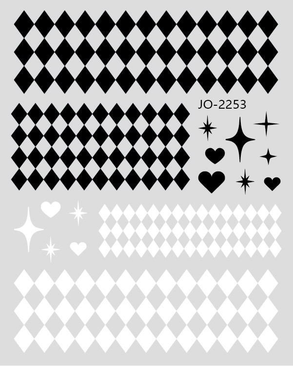 Red popularidad explosiva tablero de ajedrez impermeable cuadrícula mil pájaros cuadrícula pegatinas de uñas decoración de pequeños patrones de accesorios de uñas